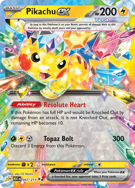 Pikachu ex — Ascended Heroes 57