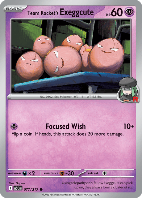 Team Rocket's Exeggcute — Ascended Heroes 77