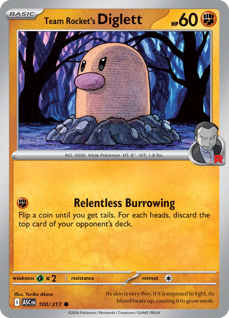 Team Rocket's Diglett — Ascended Heroes 100