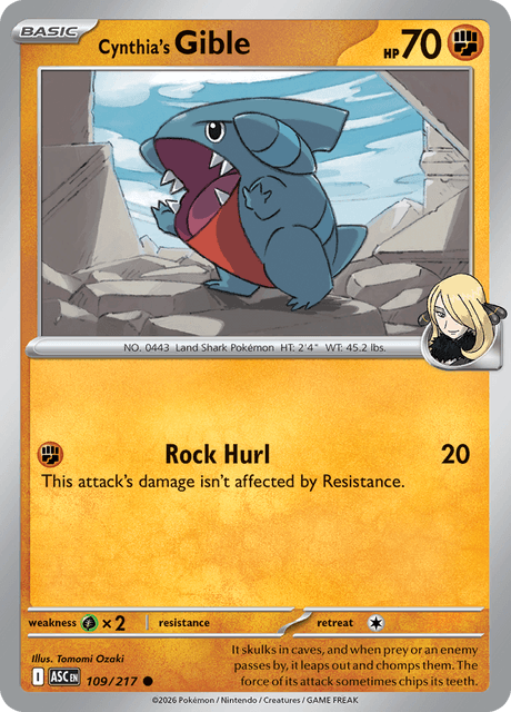 Cynthia's Gible — Ascended Heroes 109