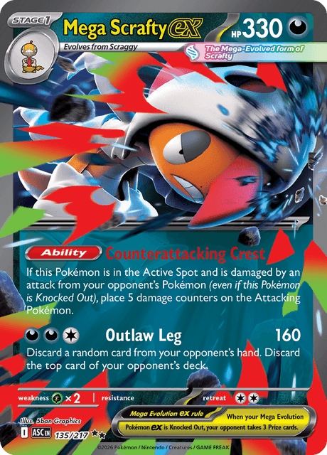 Mega Scrafty ex — Ascended Heroes 135