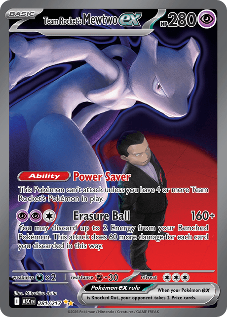 Team Rocket's Mewtwo ex — Ascended Heroes 281