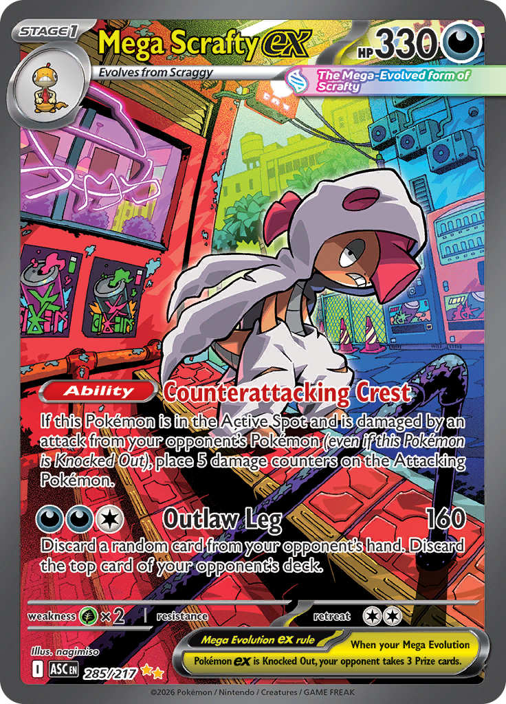 Mega Scrafty ex — Ascended Heroes 285