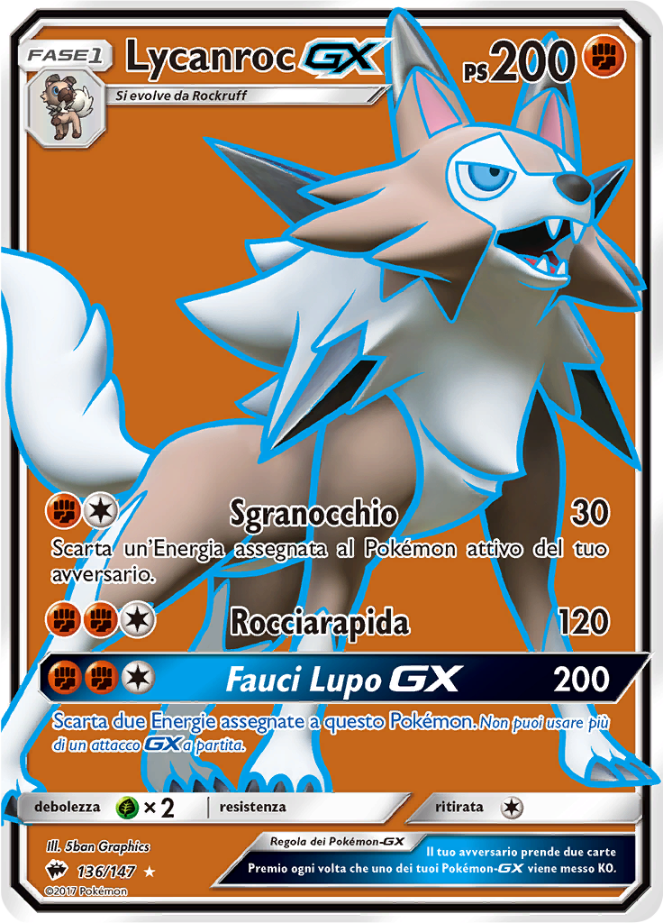 Lycanroc-GX - Ombre Infuocate (BUS) #136 – Limitless