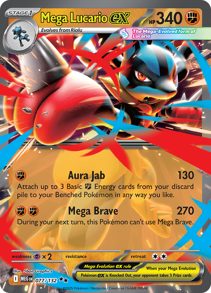 Mega Lucario ex — Mega Evolution 77