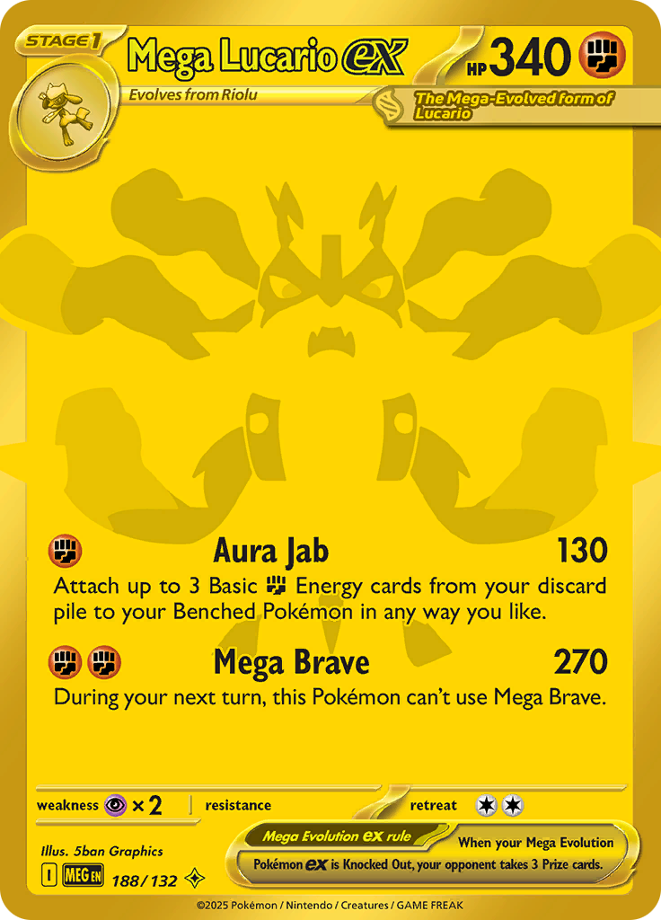 Mega Lucario ex — Mega Evolution 188