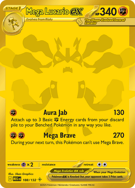 Mega Lucario ex — Mega Evolution 188