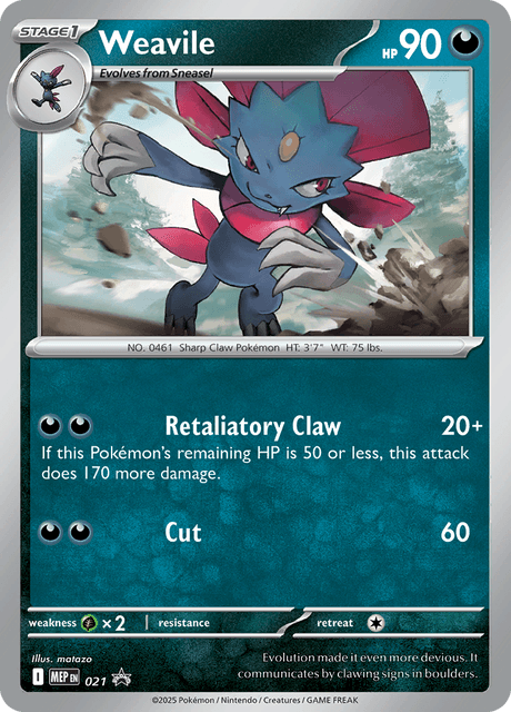 Weavile — MEP Black Star Promos 21