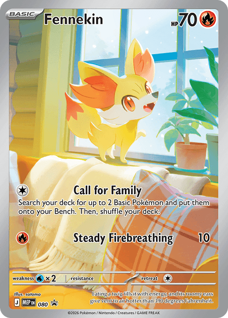 Fennekin — MEP Black Star Promos 80