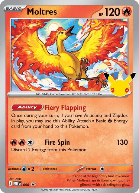 Moltres — MEP Black Star Promos 96