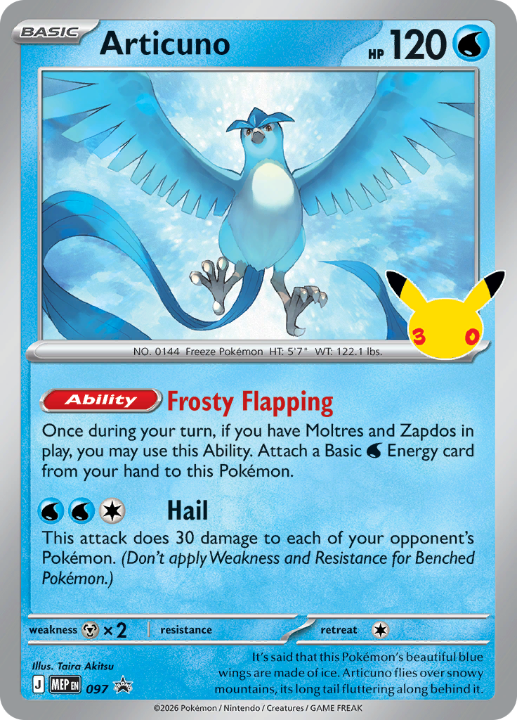 Articuno — MEP Black Star Promos 97