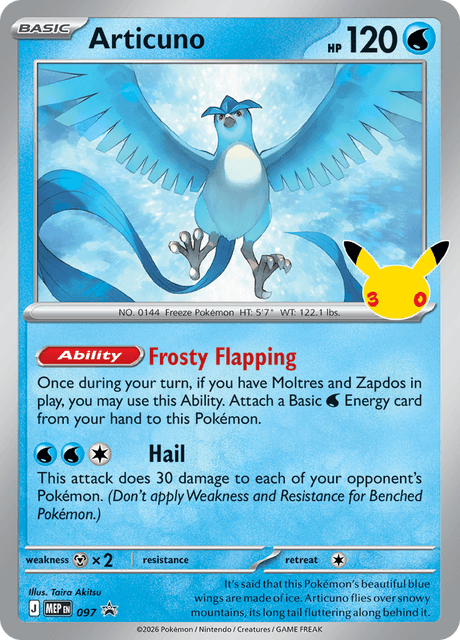 Articuno — MEP Black Star Promos 97