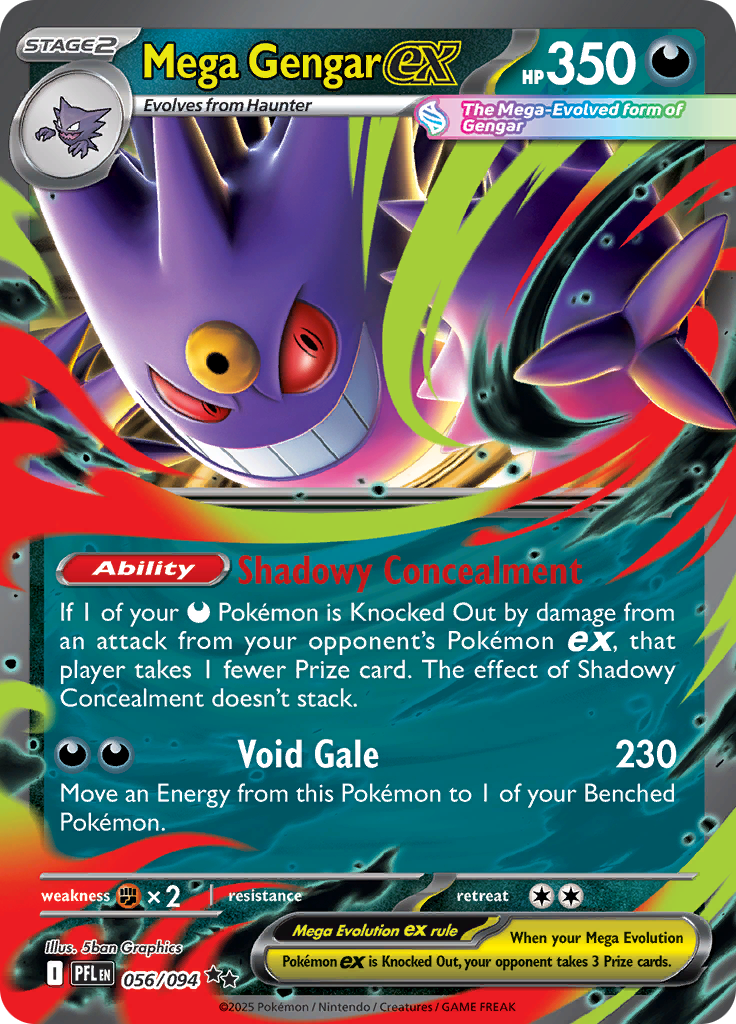 Mega Gengar ex — Phantasmal Flames 56