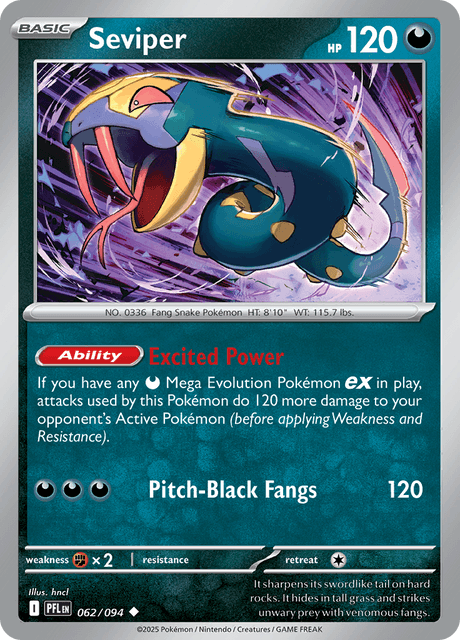 Seviper — Phantasmal Flames 62