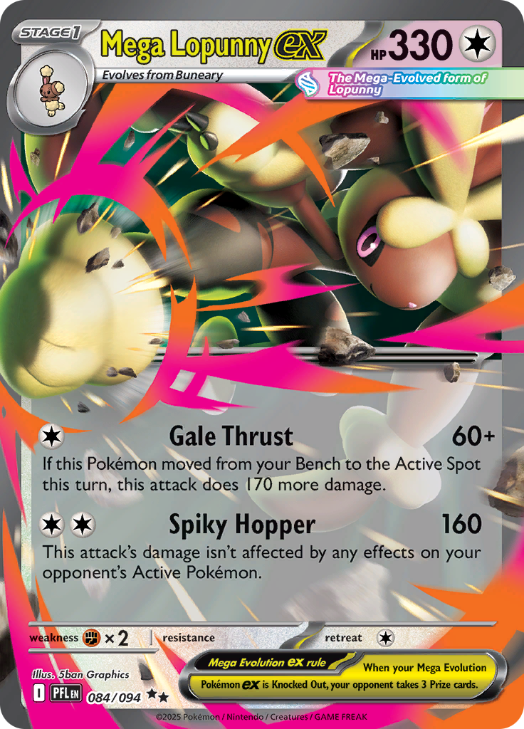Mega Lopunny ex — Phantasmal Flames 84