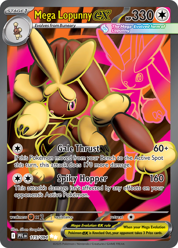 Mega Lopunny ex — Phantasmal Flames 115