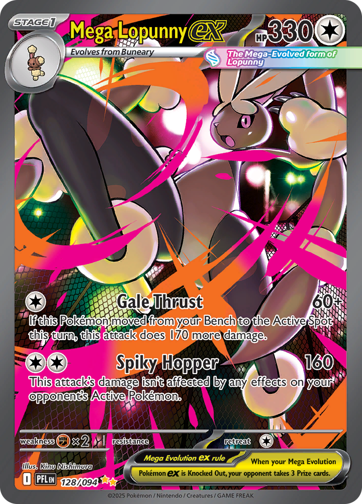 Mega Lopunny ex — Phantasmal Flames 128