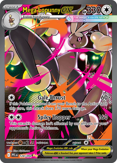 Mega Lopunny ex — Phantasmal Flames 128