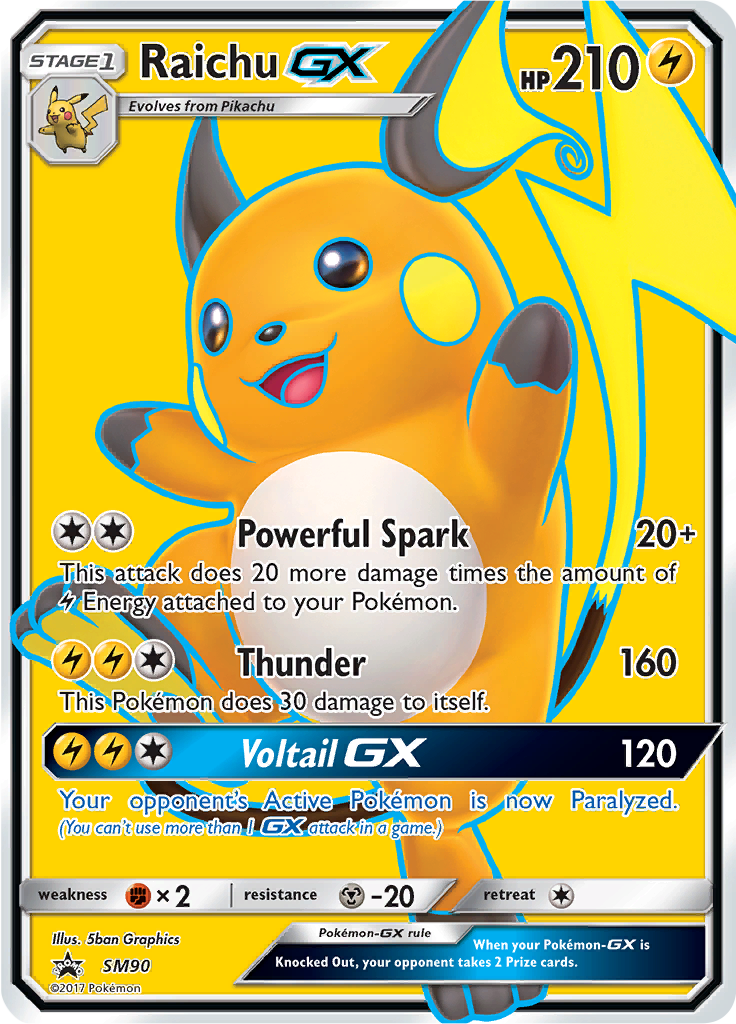 Raichu GX Sun Moon Promos SMP 90 Limitless