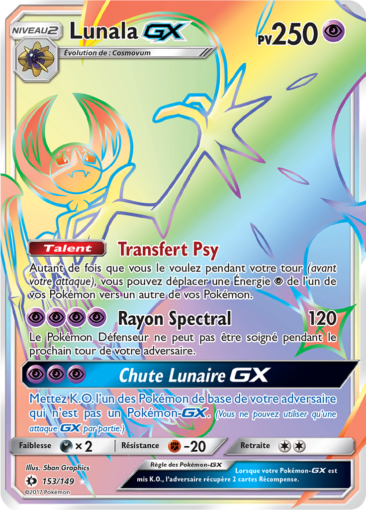 Lunala Gx Soleil Et Lune Sum 153 Limitless